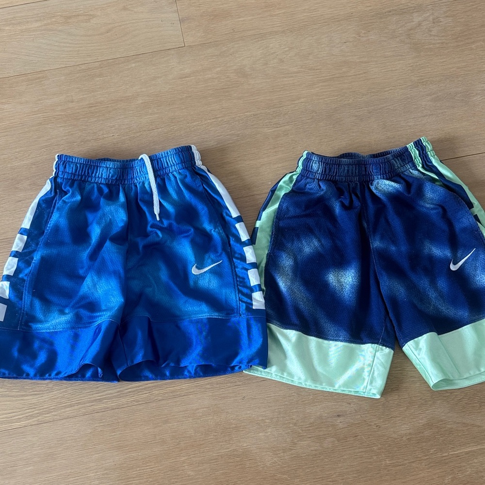 Nike Kids Dual Blue and Green Shorts